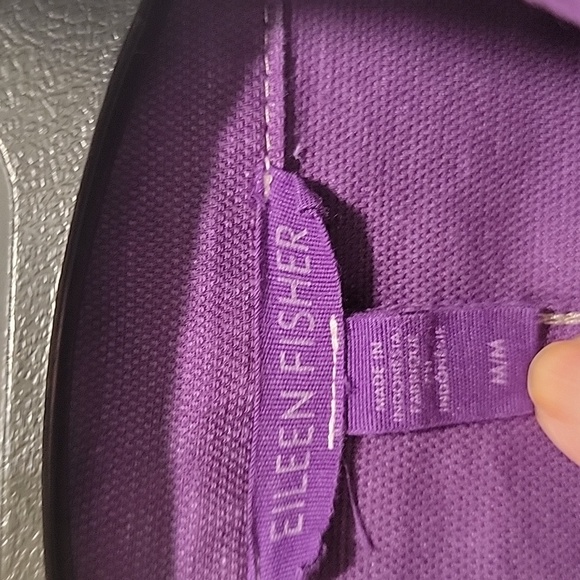 Eileen Fisher Purple Organic Cotton Hemp Boho Jacket Size Medium - Picture 2 of 13